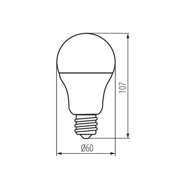 Lampadina LED A60 E27 8W 3000K 810lm calda Miledo