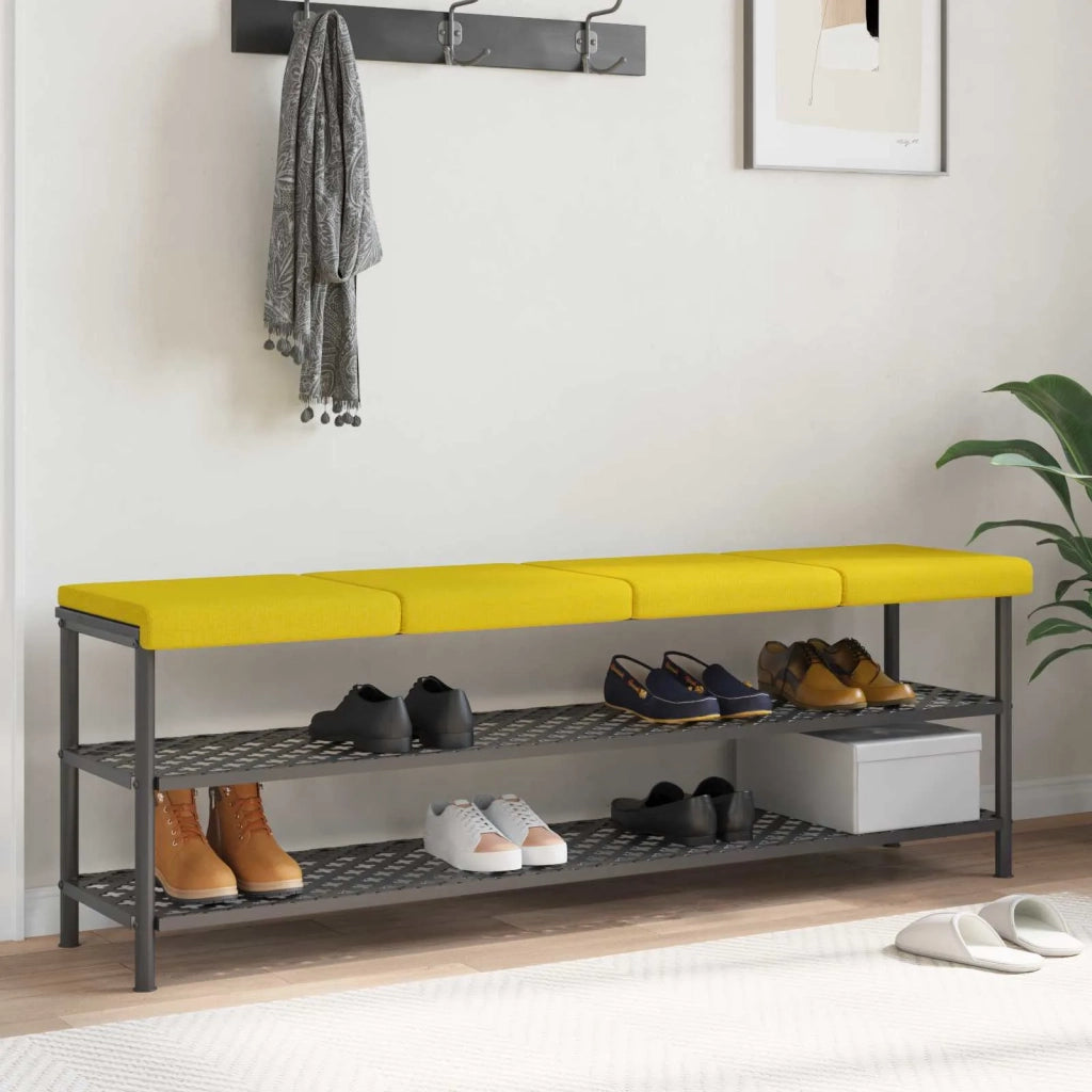 Cuscino per panchina 4 pcs Tessuto Giallo Chiaro 42043094