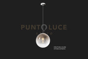 SOSPENSIONE OTTONE SAT. 1 LUCE VETRO MEDIO BRONZO 1194OS-S25-BR