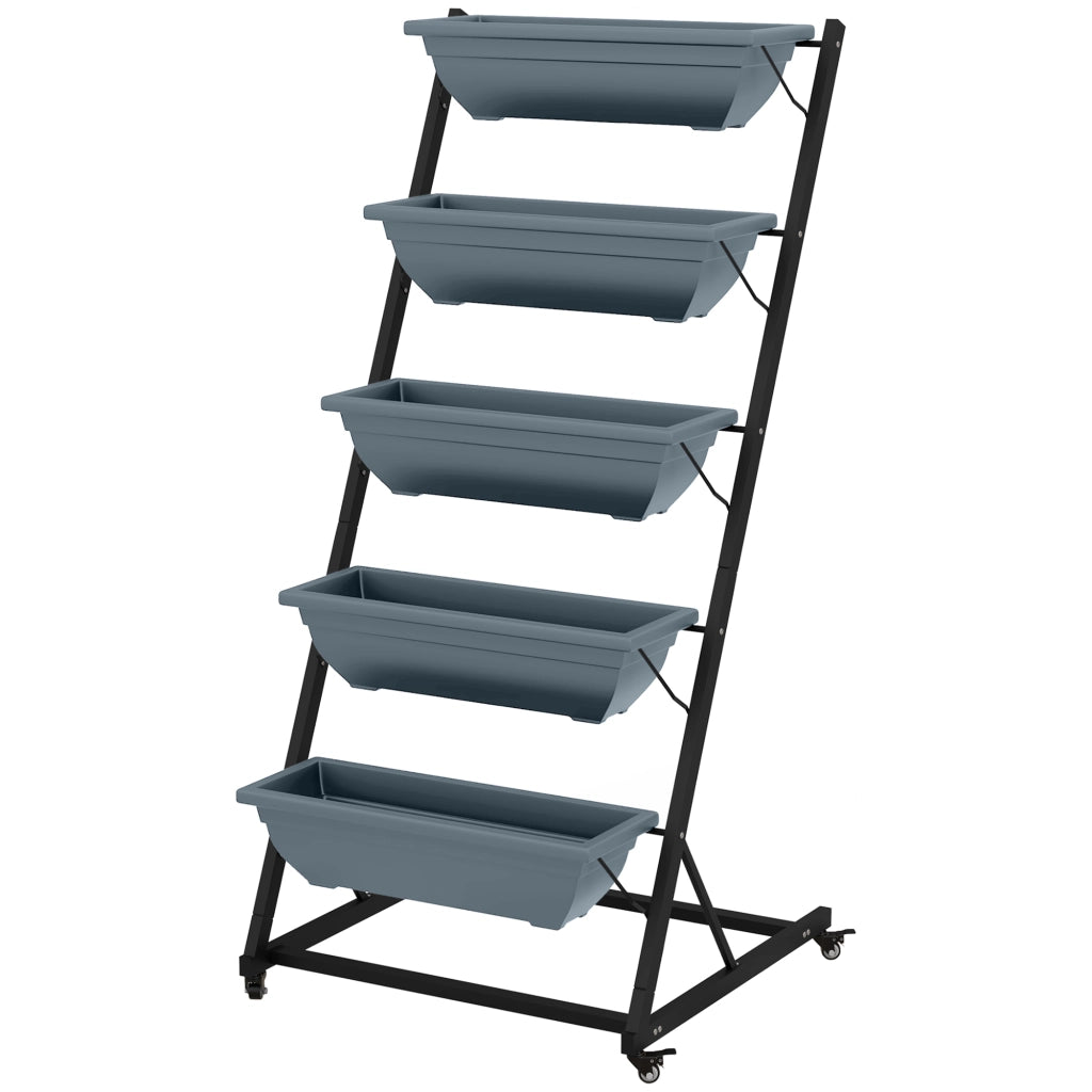 Scaffale per piante 3 ripiani ¨C Xylo ¨C grigio e nero 65x67x145 cm