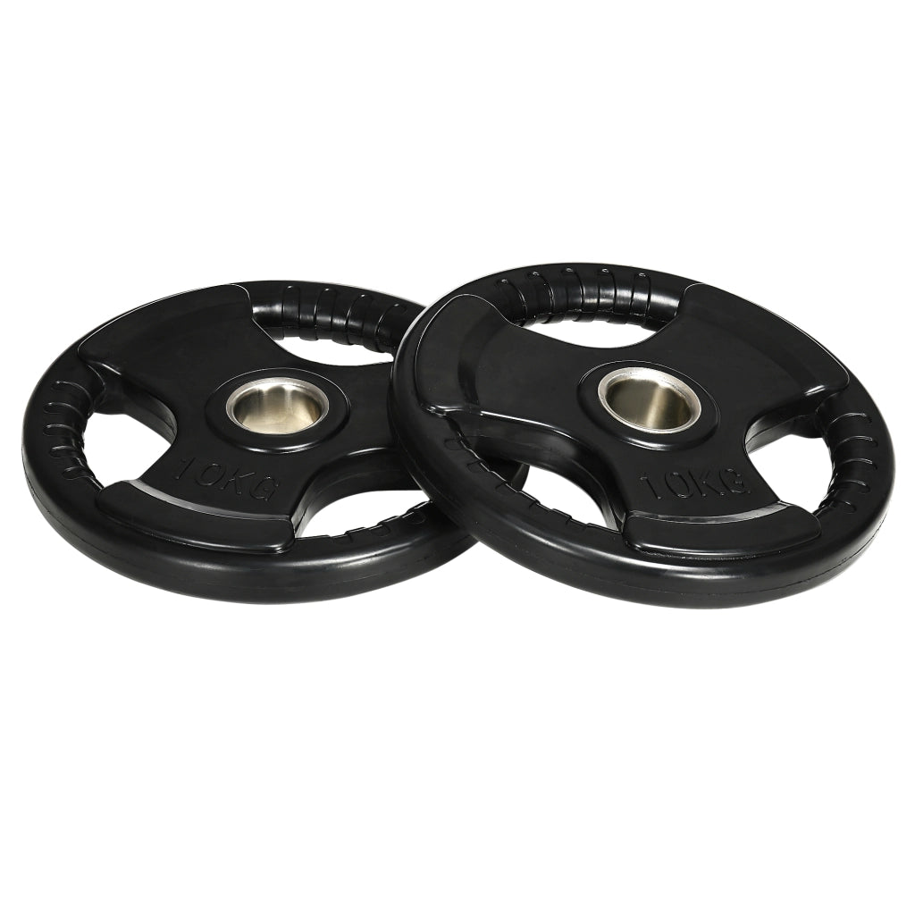 Dischi per manubri ¨C Zephmum ¨C 2 pezzi 10 kg ciascuno gomma nera