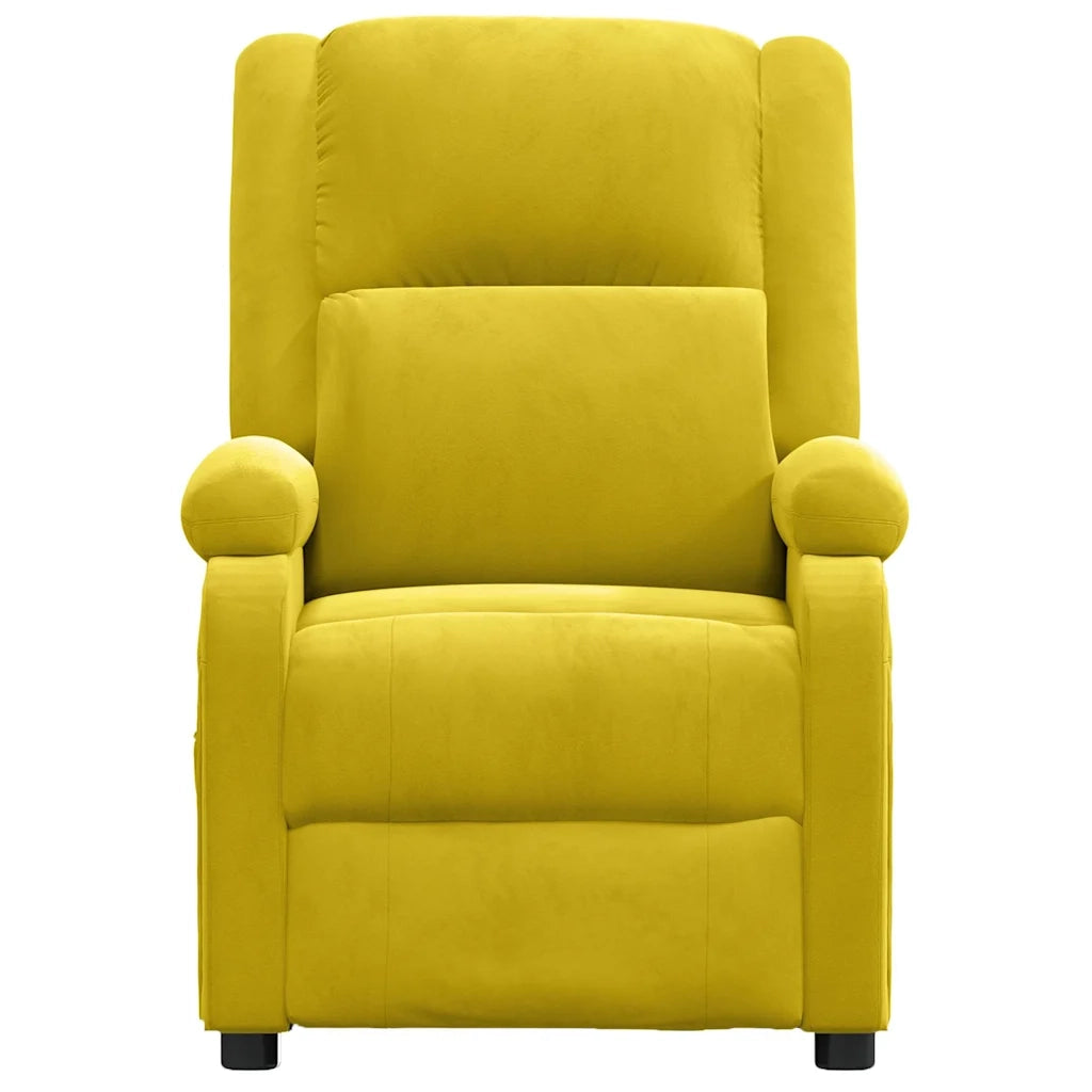 Poltrona Reclinabile Gialla in Velluto 342406