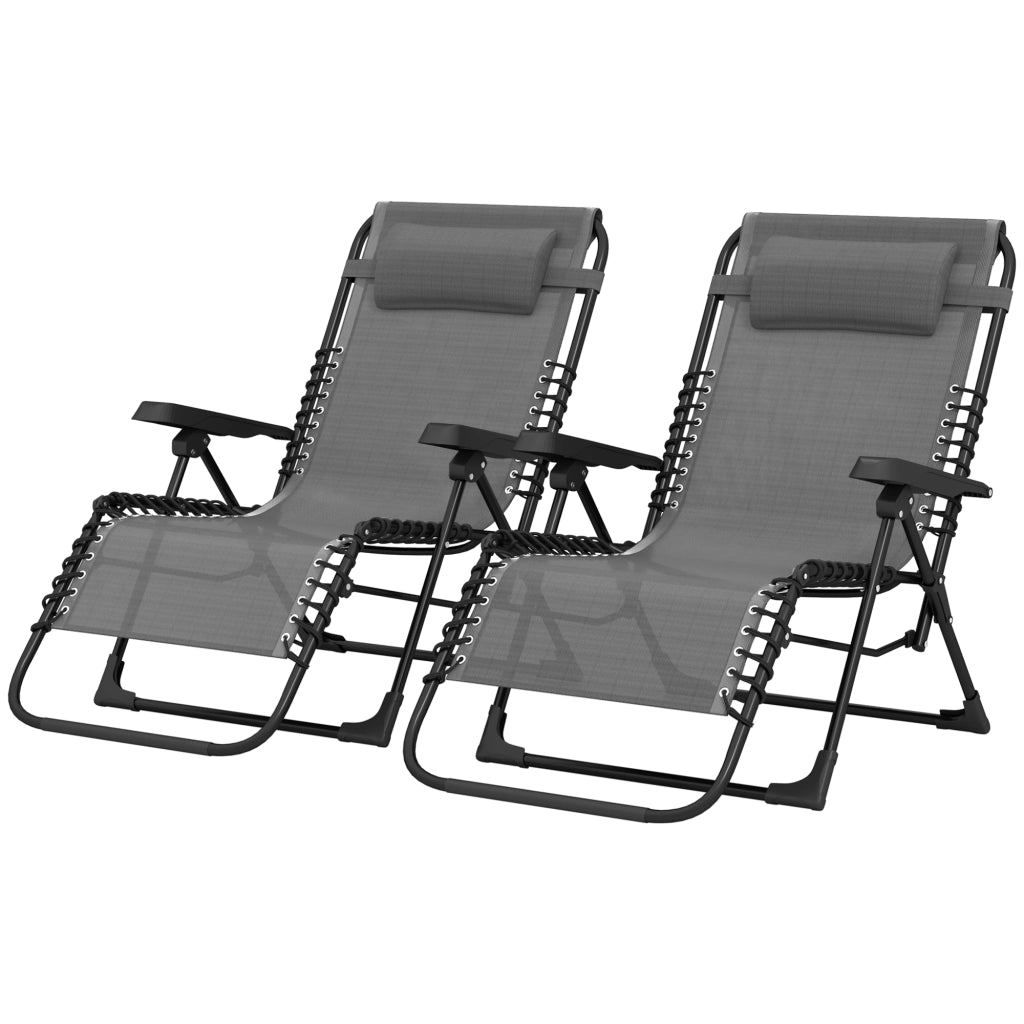 Lettino da sole pieghevole ¨C Minimal ¨C Grigio 90x65x112 cm