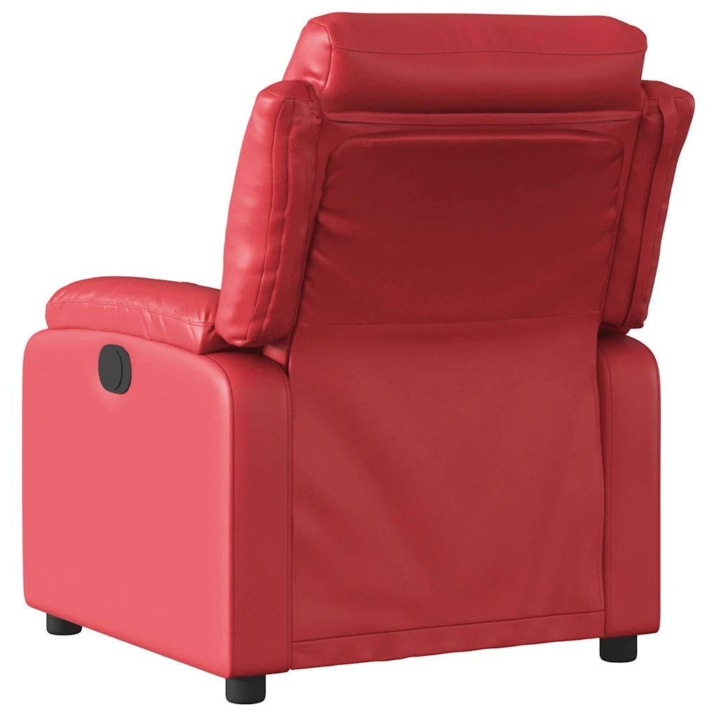 Poltrona Reclinabile Rossa in Similpelle 373491