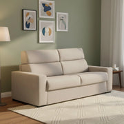 Marcon, Divano Letto 3 Posti Sfoderabile Made in Italy, 220x95 cm Grigio Tortora
