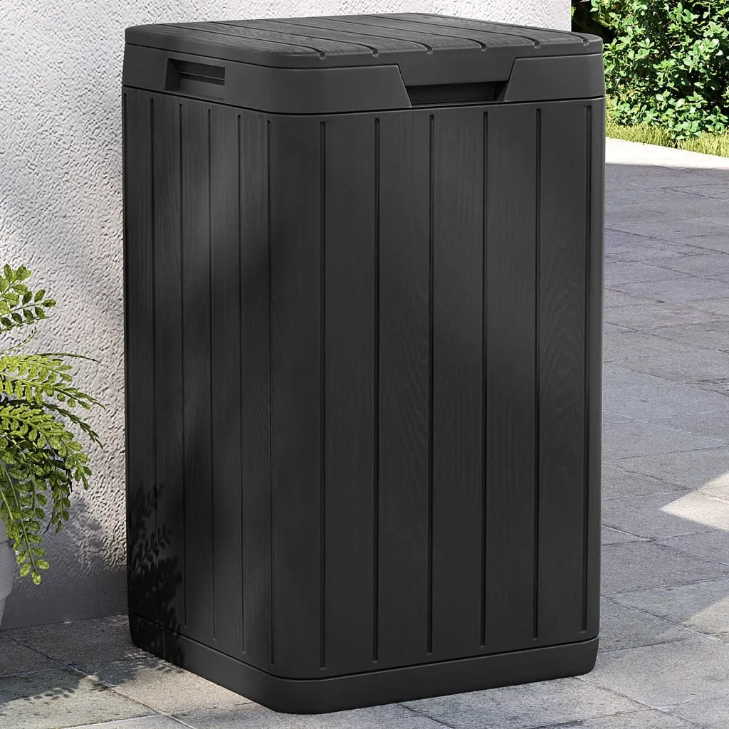 Cestino per Rifiuti da Esterno Antracite 38x38x65 cm in PP 364224