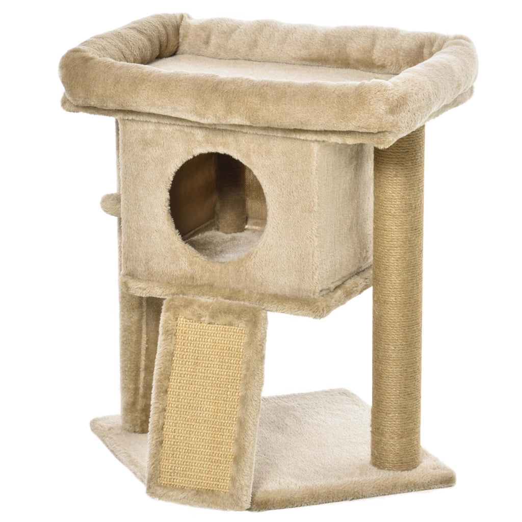 Tiragraffi Albero per Gatti con Rampa e Cuscino ¨C Minimal ¨C 40x40x57 cm
