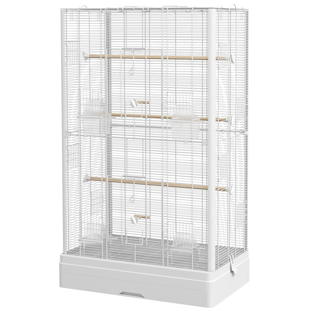 Gabbia per Uccelli ¨C Minimal ¨C Bianco 61x36.5x98 cm