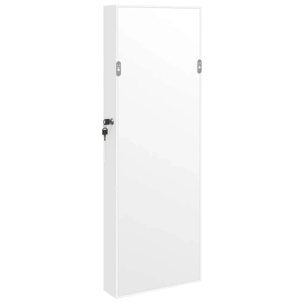 Armadio Portagioie a Specchio con Luci LED a Parete Bianco CFW8164813