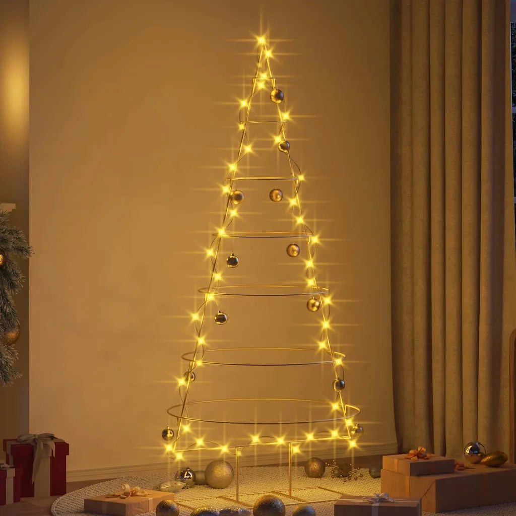 Albero di Natale in metallo con supporto Oro 180 cm 42019155