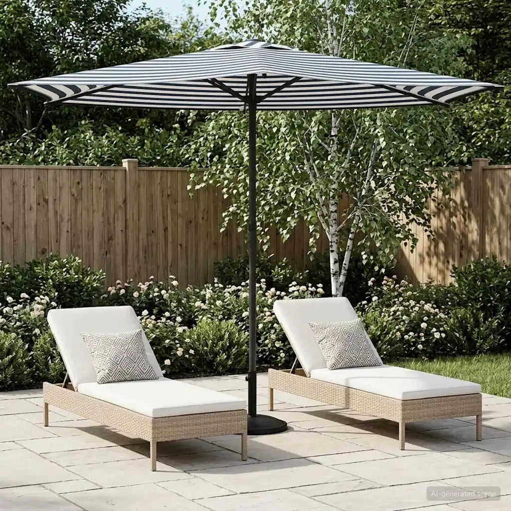 Ombrello da giardino 270 x 270 cm Poliestere Rettangolare 42036194