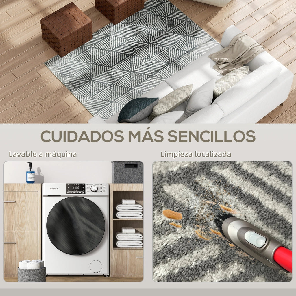 Tappeto Moderno ¨C Minimal ¨C Grigio Scuro 170x120 cm