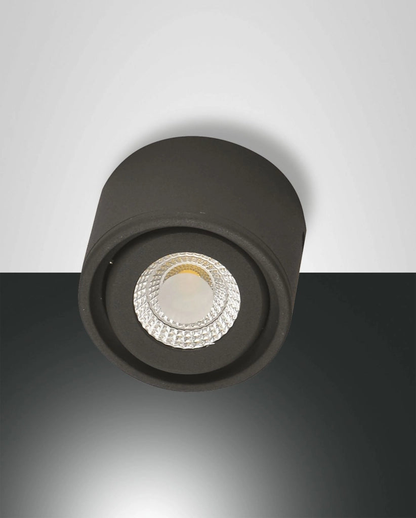 ANZIO LUCE SPOT ANTRACITE 3000K 630LM 6W IN ALLUMINIO IP21