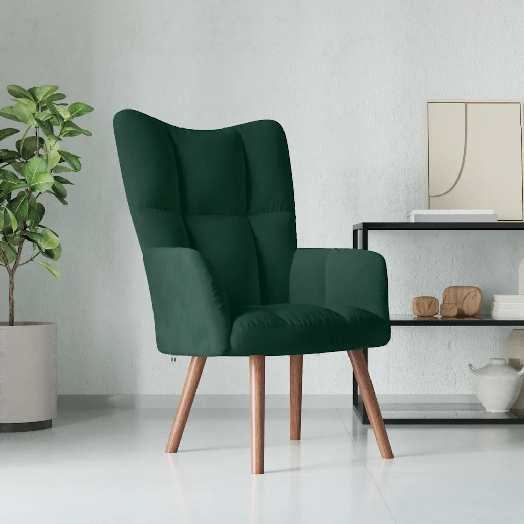 Poltrona Relax | Sedia Relax Verde Scuro in Velluto