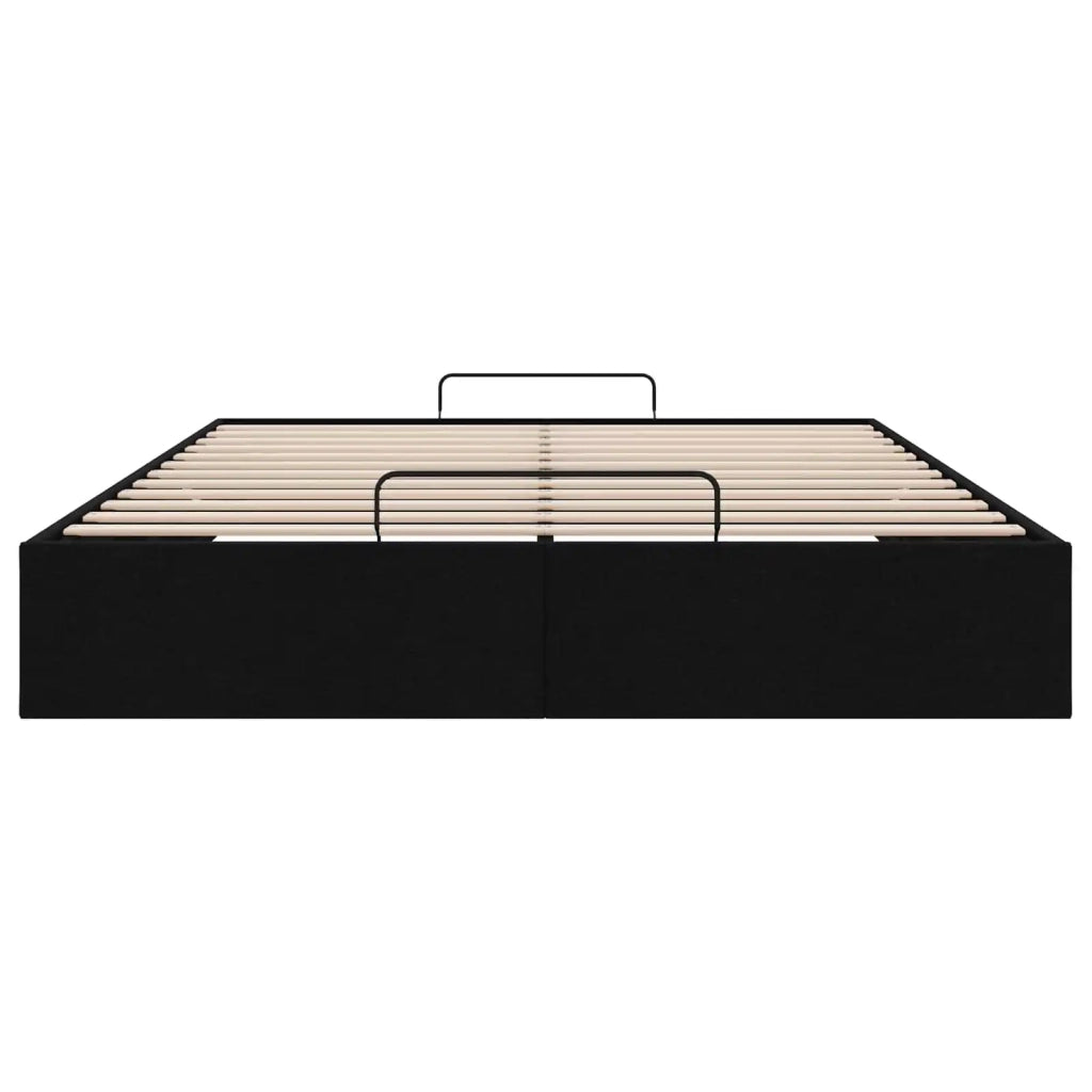 Letto ottomano Nero 153 x 203 cm Tessuto 3403070