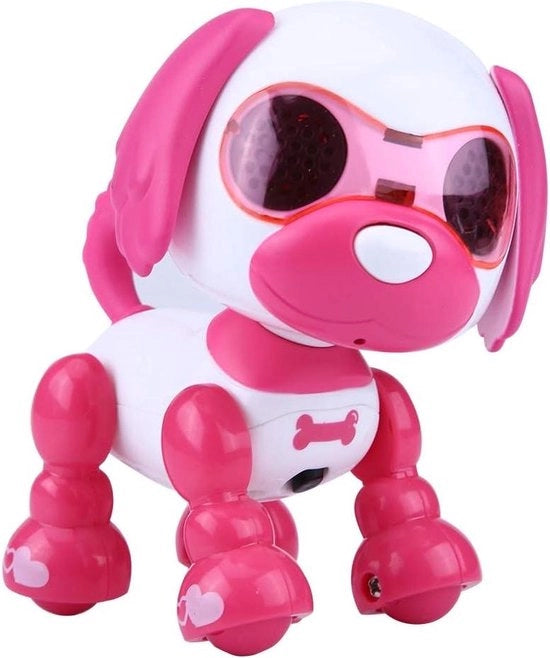 Robot-Haustier con LED e Registrazione per Bambini (Rosso)