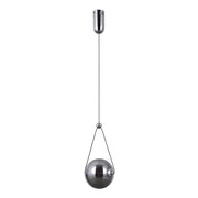 Sospensione Italux Rastia vetro fumé cromata LED 6W