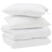 Piumone | Duvet Invernale con cuscino 3 pz Bianco Microfibra