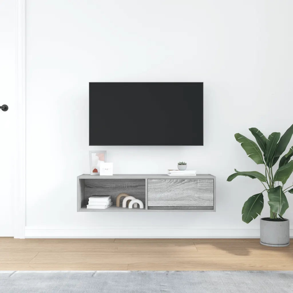 Mobile TV Grigio Sonoma 100x31x25,5 cm in Legno Multistrato 861482