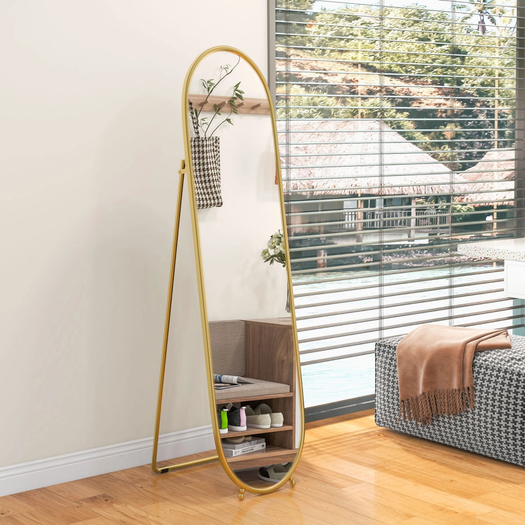 Specchio ovale freestanding ¨C Minimal ¨C 40x160cm colore oro
