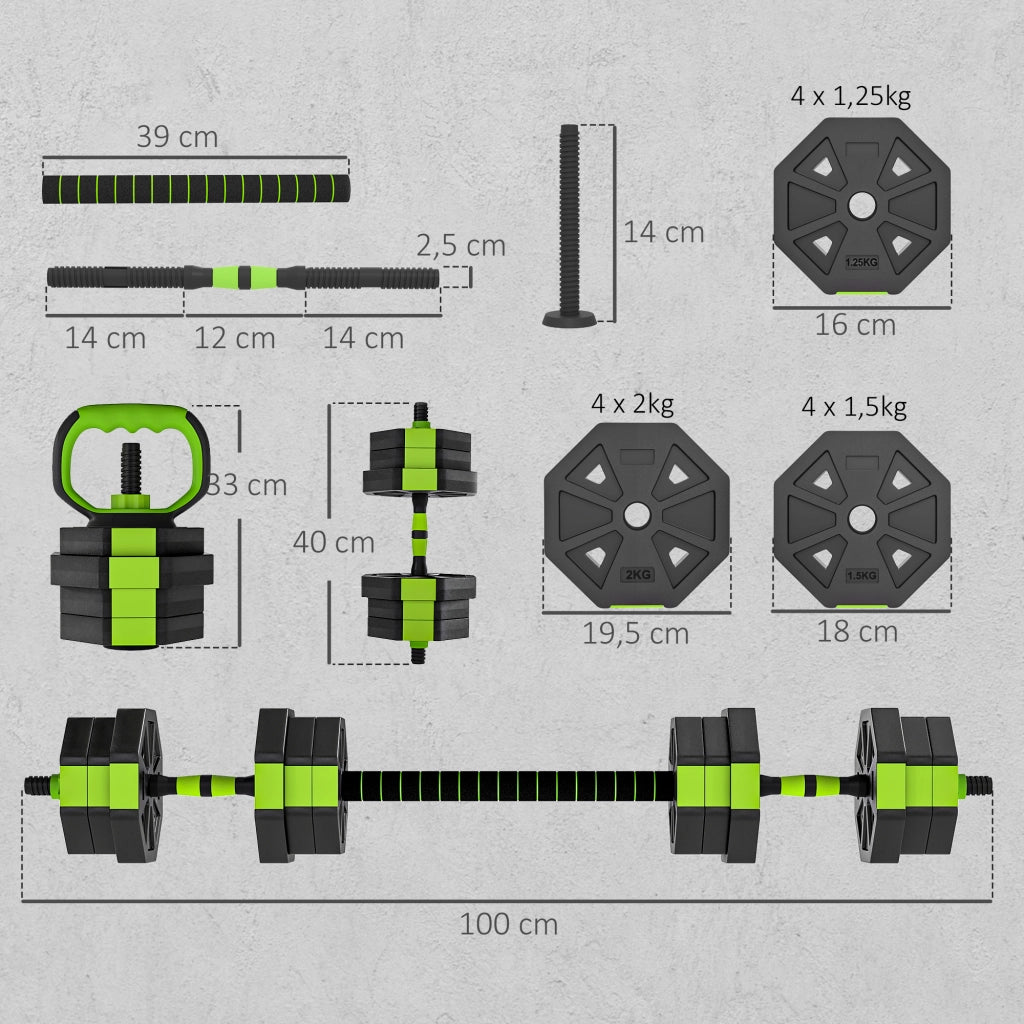 Set di manubri regolabili 20 kg ¨C Minimal ¨C per casa e palestra