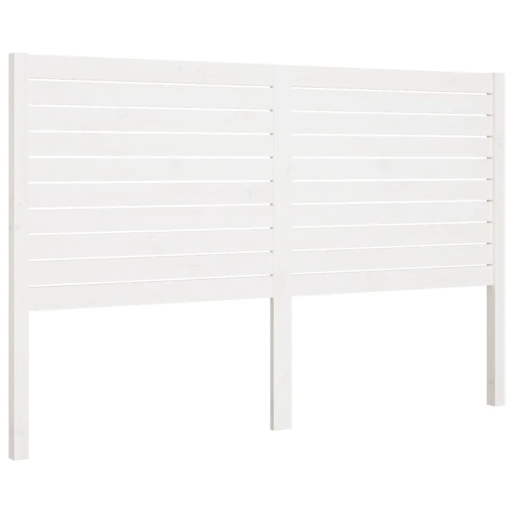 Testiera | Testata per Letto Bianca 186x4x100cm in Legno Massello di Pino