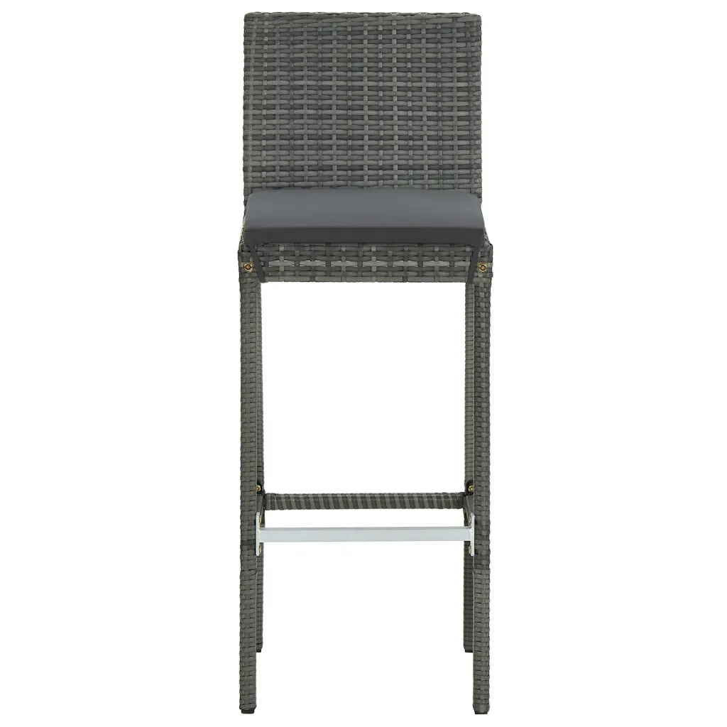 Set da Bar da Giardino 7pz con Cuscini Grigio 3068007