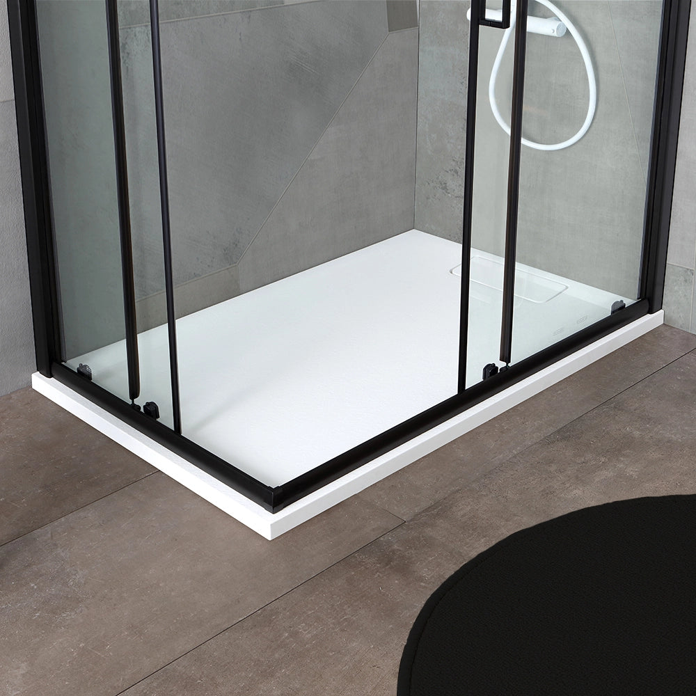 Box doccia 80x100 h190 profilo nero opaco