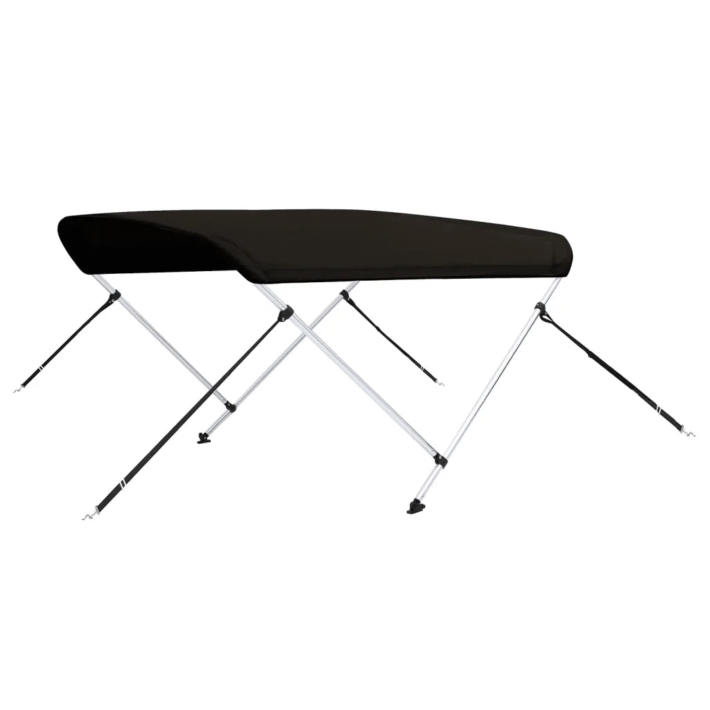 Bimini di Prua con Tendalino 2 Archi Nero 180x150x110 cm 94797