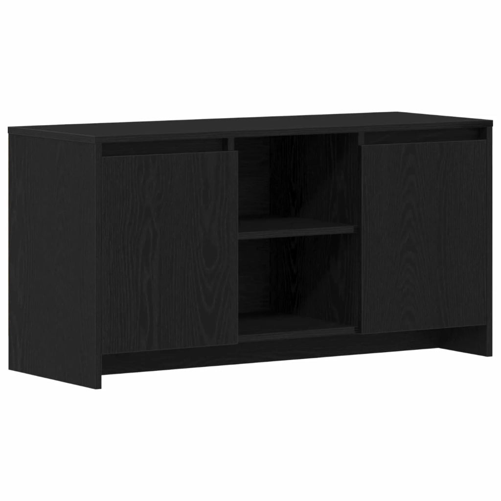 Mobile TV Rovere Nero 102 x 37,5 x 52,5 cm Legno multistrato 862707