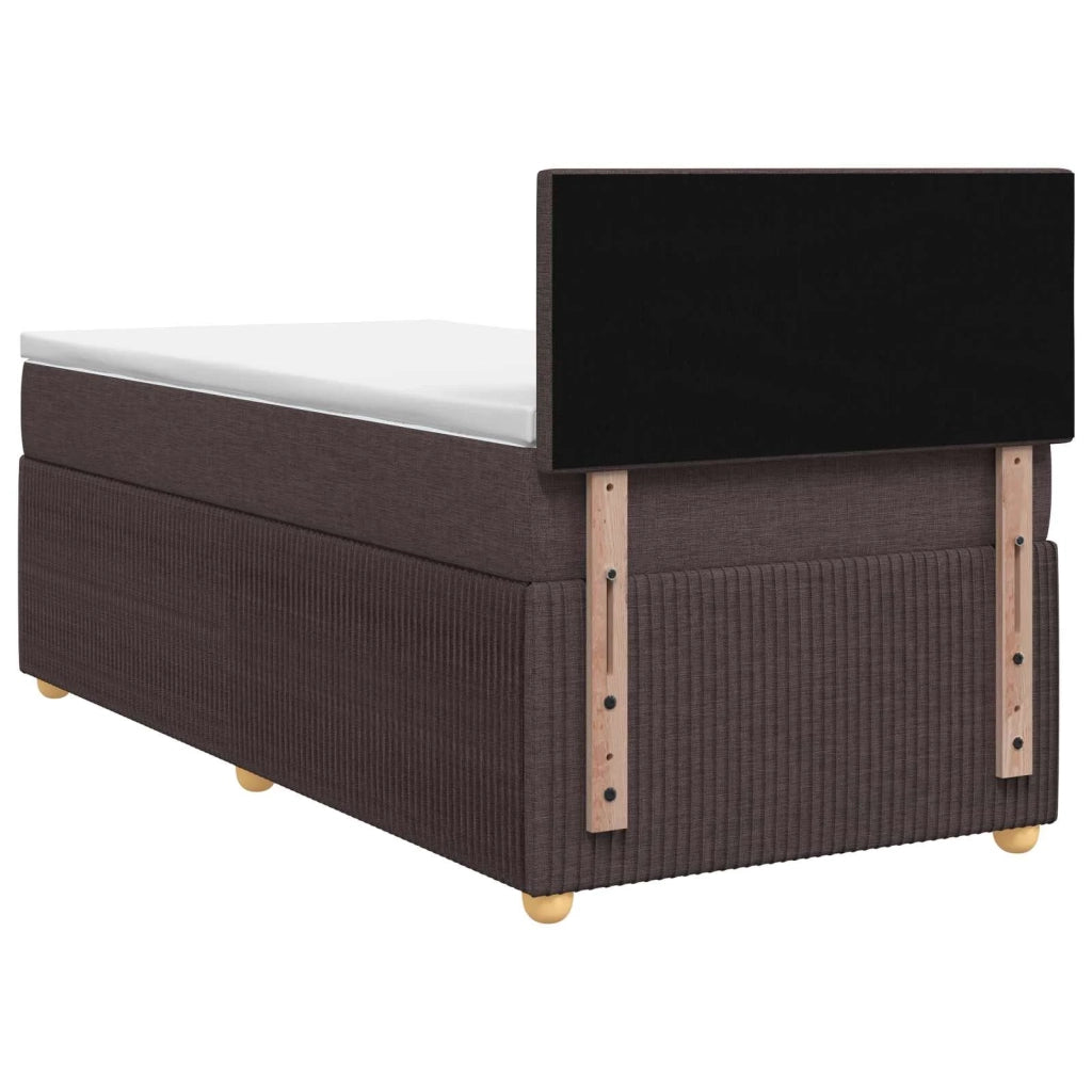 Letto box spring con materasso Marrone Scuro 80 x 200 cm 3451345