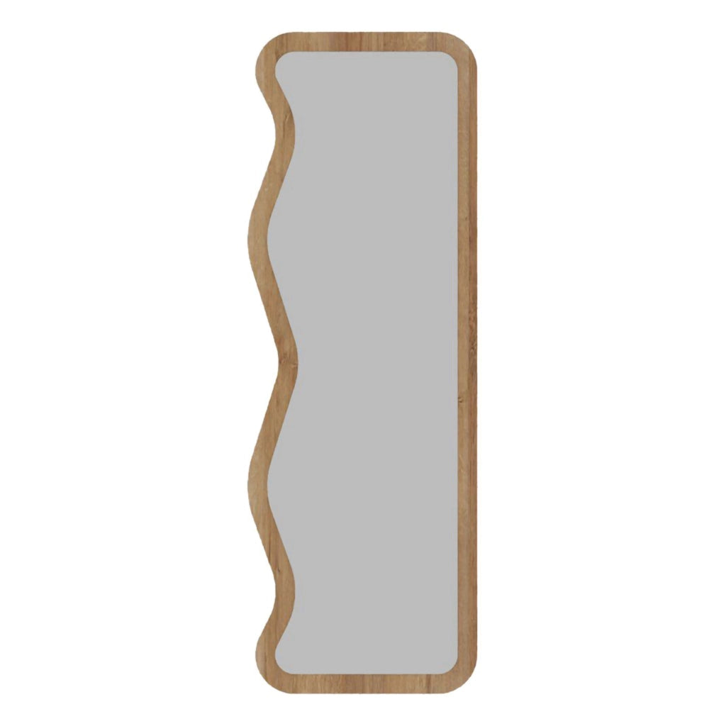 Bissonen\, Specchio Forma Rettangolare, 50x160h cm Marrone Rovere