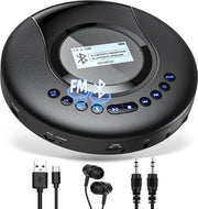 CD Player Anti Shock Oplaadbaar Bluetooth Inclusi Orecchini