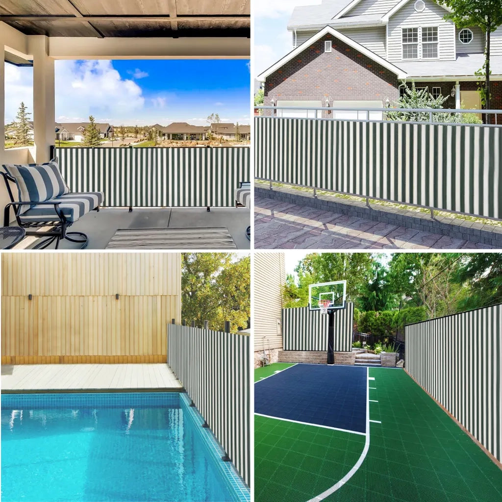 Rete per Privacy Verde e Bianco 2x10 m in HDPE 195 g/m2 CFW1149689