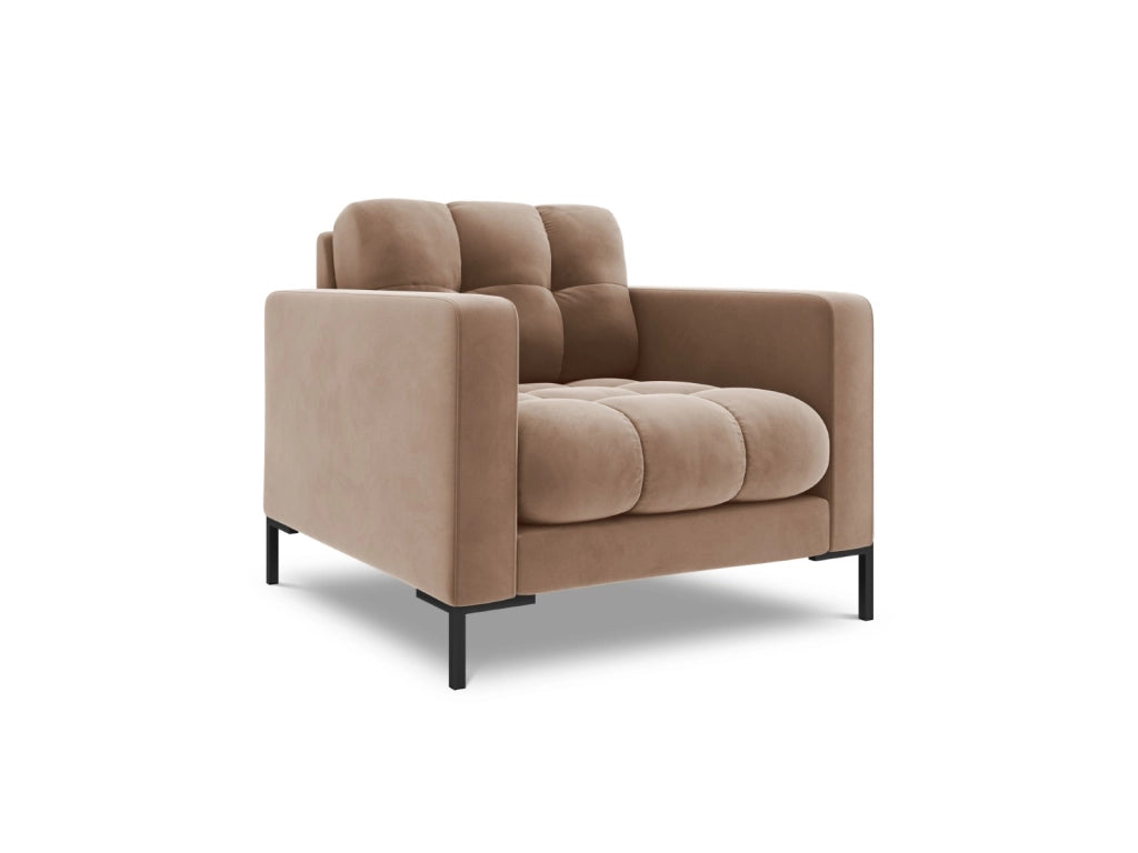 Cosmopolitan Design - Poltrona "Bali" in velluto beige 