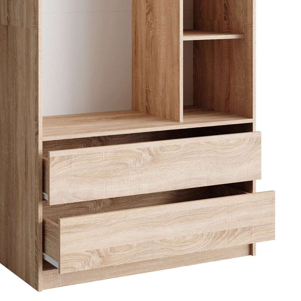 Vicco Armadio Sonoma 100 x 200 cm con 2 cassetti