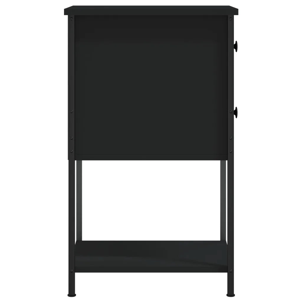 Comodini 2 pz Neri 32x42x70 cm in Legno Multistrato 826094