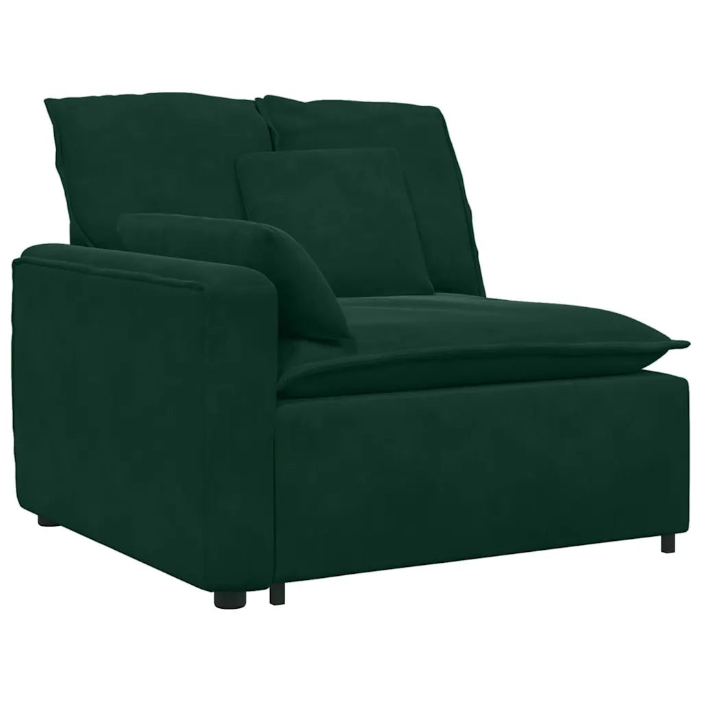 Divano Modulare con Cuscini Verde Scuro 3321101