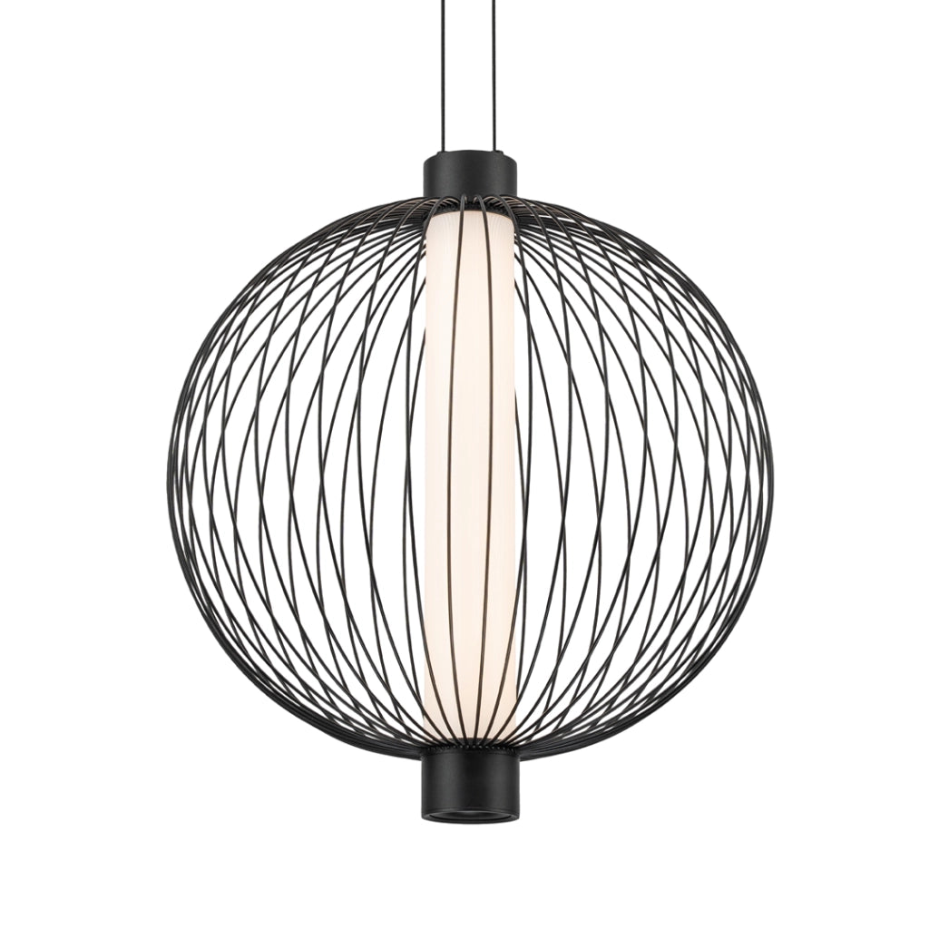 Lampada a sospensione Kyoto Ø43 nera LED 32W Milagro
