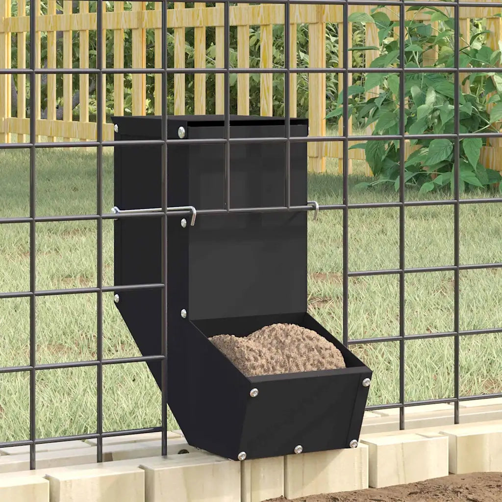 Mangiatore per conigli Nero 12,5 x 26 x 28,5 cm 874597