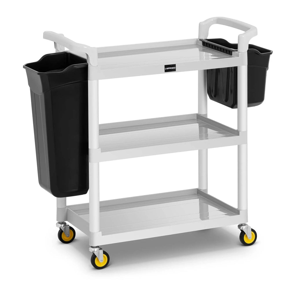 Carrello di servizio per hotel portata 150 kg 2 contenitori in alluminio 14_0005908