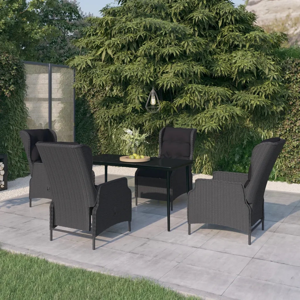 Set da Pranzo da Giardino 5 pz Grigio Scuro 3099657