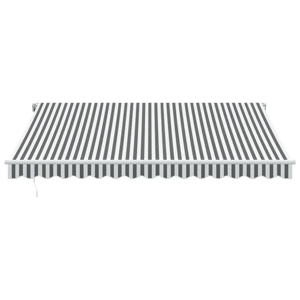Tenda Sole Retrattile Automatica 400x350 cm Antracite e Bianco 3215794
