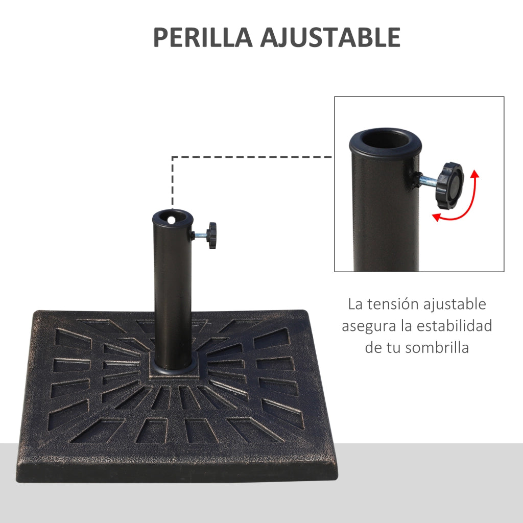 Base per Parasole in Resina ¨C Minimal ¨C Bronzo 47x47x32 cm