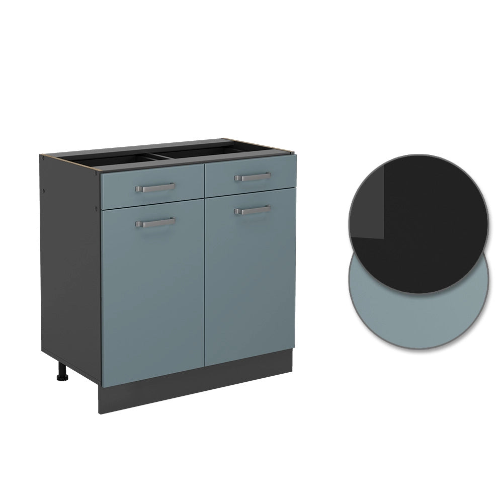 Vicco Mobiletto base per cucina Grigio-blu 80 cm , PL Antracite