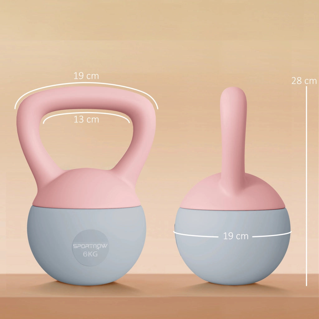 Kettlebell 6 kg ¨C Minimal ¨C 19x19x28 cm Rosa
