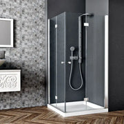 Box Doccia H190 Doppia Anta a Libro Frameless Trasparente 6mm - 68x68