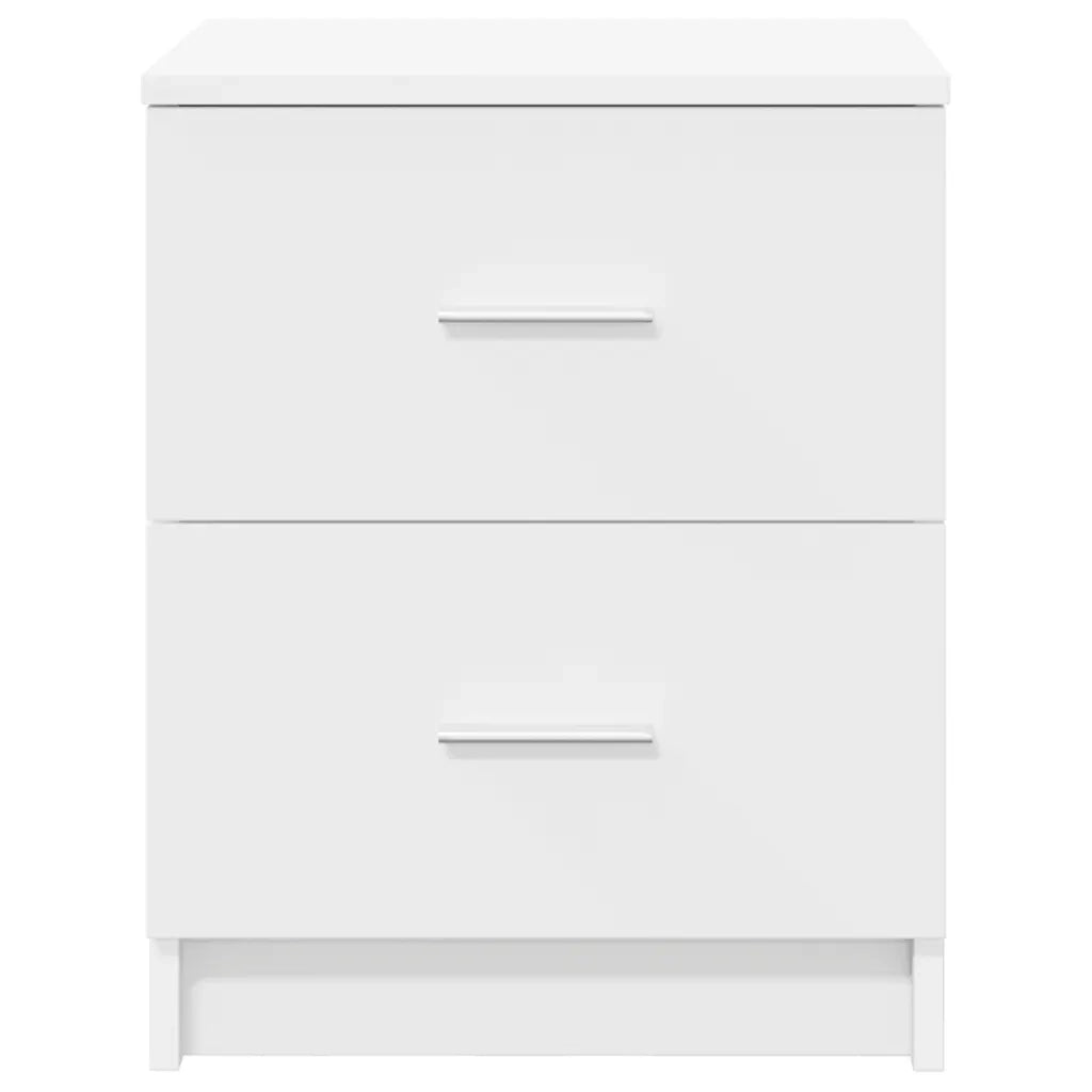 Comodino con 2 Cassetti Bianco 40x36x50 cm 858785