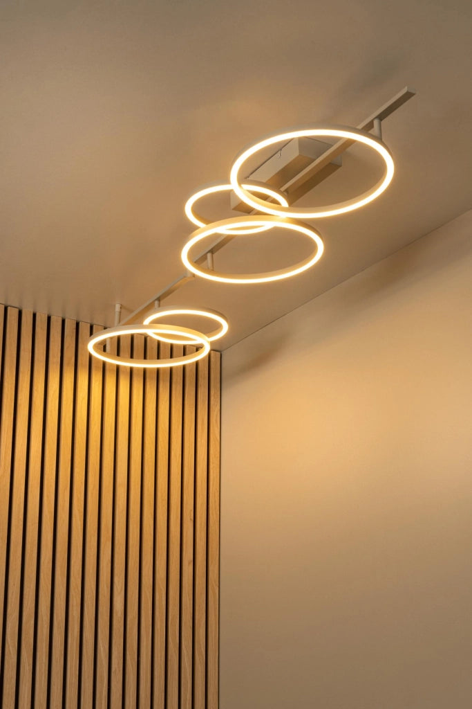 Lampada da soffitto NICOLA 2 ring LED taupe Lucide