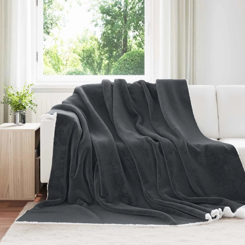 Coperta Grigio scuro 240 x 270 cm Panno 42016984